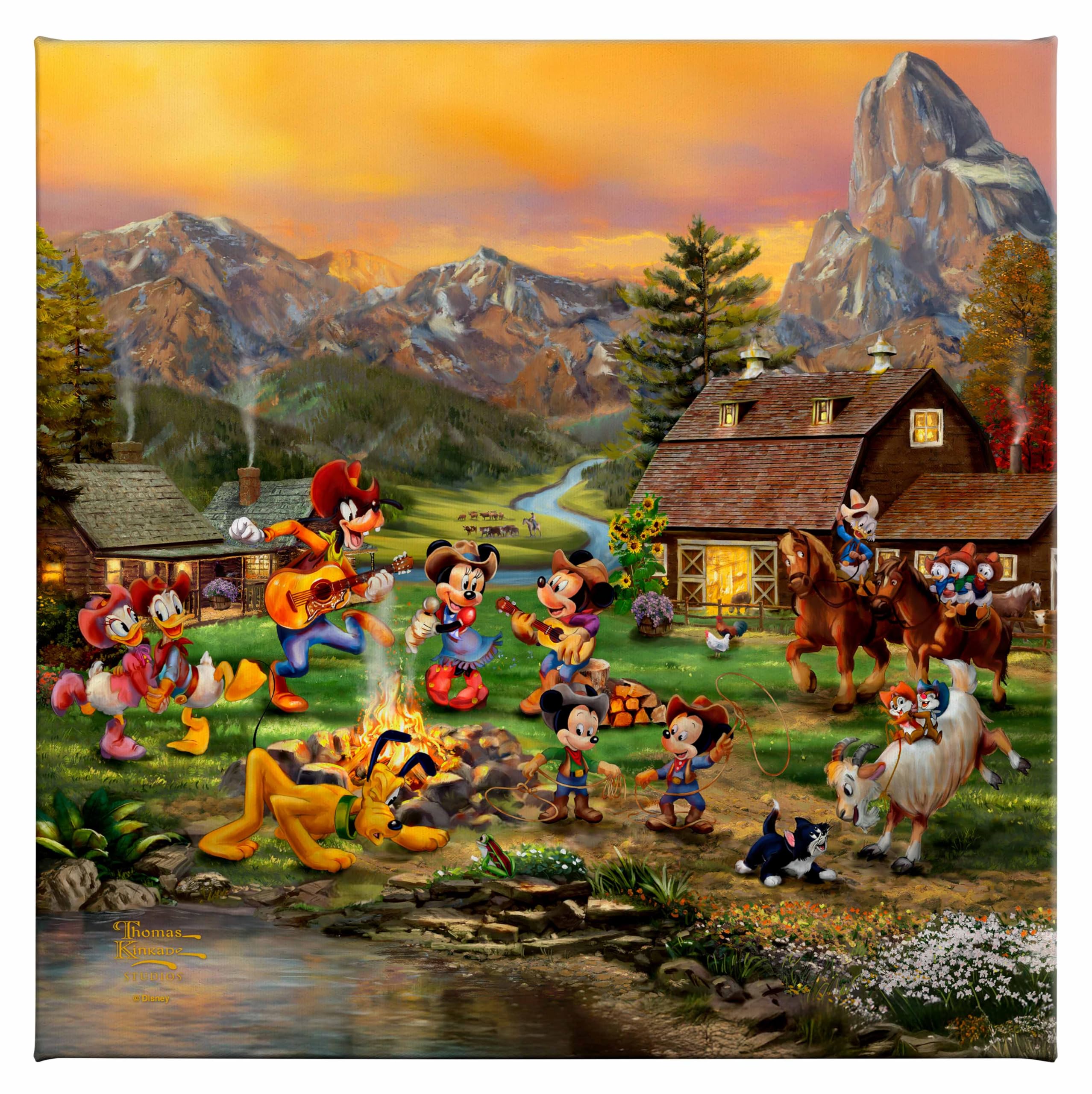Amazon.com: Thomas Kinkade Studios Disney Mickey and Minnie Rocky